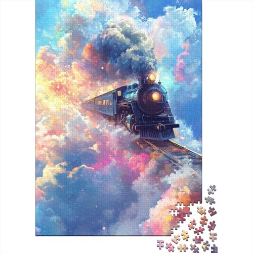 Colorful Steam Train 1000 Teile Puzzles Lernspiel Spielzeug Geschenk Puzzle 1000 Teile Puzzles Heim Dekoration Stressabbau-Spielzeug Für Erwachsene Und Kinder Ab 12 Jahren 1000pcs (75x50cm) von GAOYUCHUN