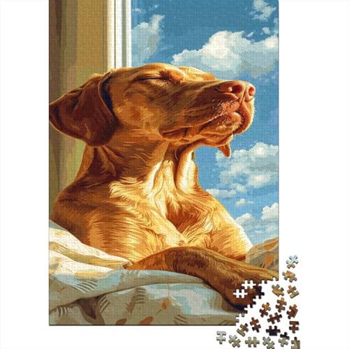 Comfortable Dog 500 Teile Puzzle Für Erwachsene Geschicklichkeitsspiel Für Die Ganze Familie Puzzle Für Erwachsene Und Kinder Ab 14 Jahren 500pcs (52x38cm) von GAOYUCHUN