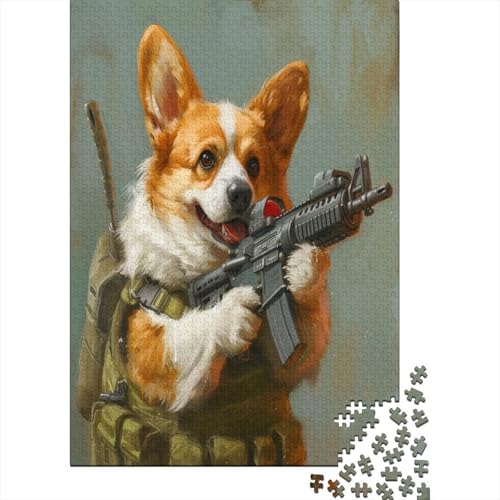 Corgi 1000 Teile Egalisches Puzzle Für Liebe Und Freund Unmögliches Puzzle Buntes Jigsaw Puzzle Für Erwachsene Und Kinder 1000 Teile (75 x 50 cm) von GAOYUCHUN