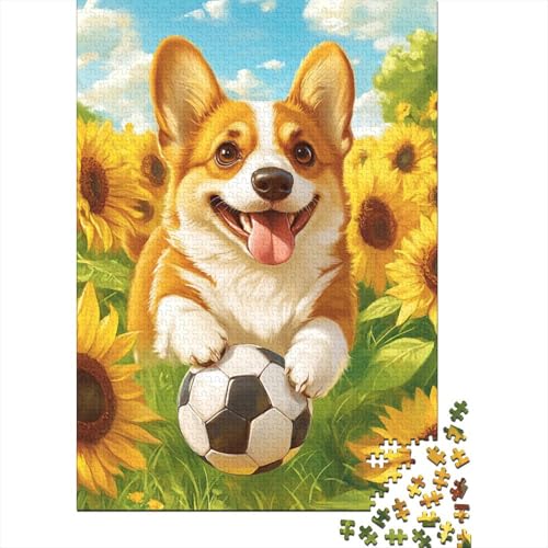 Corgi Dog Unning Colorful Ball Puzzle 1000 Teile Erwachsene Lernspiel Spielzeug Geschenk Holzpuzzles Für Erwachsene Und Kinder Ab 12 Jahren 1000pcs (75x50cm) von GAOYUCHUN