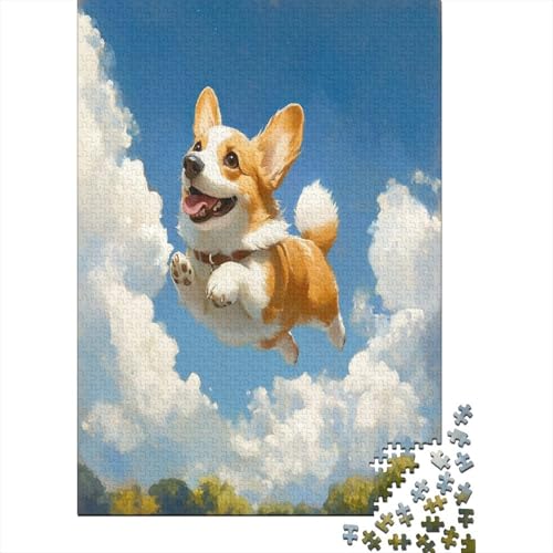 Corgi Puzzle 1000 Teile Erwachsene Lernspiel Spielzeug Geschenk Holzpuzzle Erwachsene Für Erwachsene Und Kinder 1000pcs (75x50cm) von GAOYUCHUN