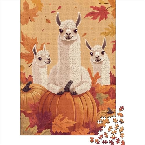 Cute Alpaca Puzzle 1000 Teile Erwachsene Abbauen Familien Holzpuzzle Erwachsene Für Erwachsene Und Kinder Ab 12 Jahren 1000pcs (75x50cm) von GAOYUCHUN