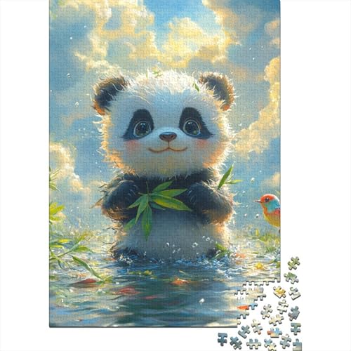 Cute Baby Panda Puzzle 1000 Teile UnregelmaBige Einzigartige Holzpuzzle Erwachsene Heim Dekoration Für Erwachsene Und Kinder Ab 12 Jahren 1000pcs (75x50cm) von GAOYUCHUN