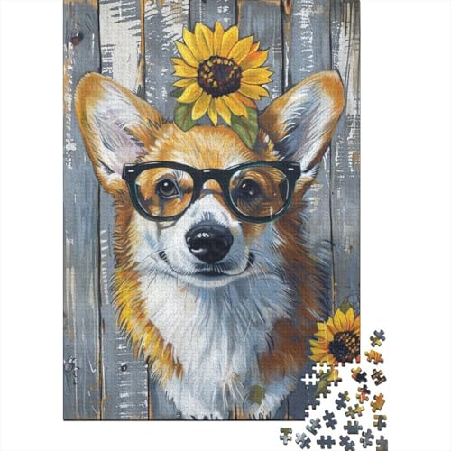 Cute Corgi Puzzle 1000 Teile Für Erwachsene Heimdekoration Holzpuzzle Jigsaw Puzzle Für Erwachsene Und Kinder 1000 Teile (75 x 50 cm) von GAOYUCHUN