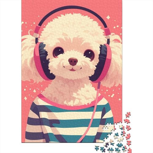 Cute Dog Puzzle 1000 Teile Erwachsene Lernspiel Spielzeug Geschenk Holzpuzzle Erwachsene Für Erwachsene Und Kinder 1000pcs (75x50cm) von GAOYUCHUN