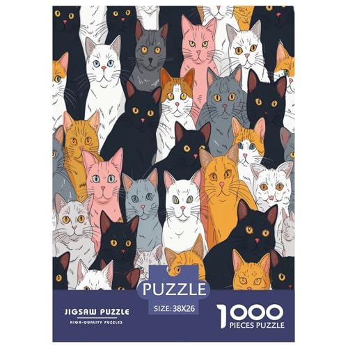 Cute Karton Katze Puzzles 1000 Teile Schwer Puzzle Spielzeug Pädagogisches Spiel Impossible Herausforderungsspielzeug Für Erwachsene Und Kinder in Bewährter 38x26cm/1000pcs Cute Karton Katze Puzzles 1000 Teile Schwer Puzzle Spielzeug Pädagogisches Spiel Impossible Herausforderungsspielzeug Für Erwachsene Und Kinder in Bewährter 38x26cm/1000pcs von GAOYUCHUN