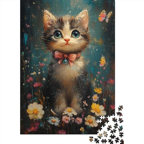 Cute Kitten 1000 Teile Puzzles Lernspiel Spielzeug Geschenk Puzzle 1000 Teile Puzzles Heim Dekoration Stressabbau-Spielzeug Für Erwachsene Und Kinder Ab 12 Jahren 1000pcs (75x50cm) von GAOYUCHUN