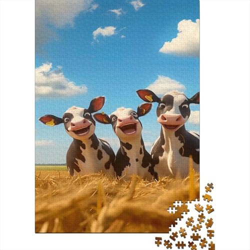 Cute Little Cows 300 Teile Puzzle Für Erwachsene Lernspiel Spielzeug Geschenk Puzzle Für Erwachsene Und Kinder Ab 14 Jahren 300pcs (40x28cm) von GAOYUCHUN