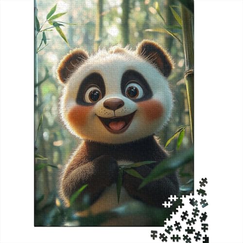 Cute Panda 1000 Teile Puzzles Lernspiel Spielzeug Geschenk Puzzle 1000 Teile Puzzles Heim Dekoration Stressabbau-Spielzeug Für Erwachsene Und Kinder Ab 12 Jahren 1000pcs (75x50cm) von GAOYUCHUN