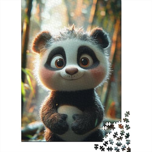 Cute Panda 1000 Teile Puzzles Lernspiel Spielzeug Geschenk Puzzle 1000 Teile Puzzles Heim Dekoration Stressabbau-Spielzeug Für Erwachsene Und Kinder Ab 12 Jahren 1000pcs (75x50cm) von GAOYUCHUN