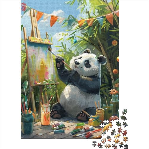 Cute Panda 300 Teile Puzzle Für Erwachsene Geschicklichkeitsspiel Für Die Ganze Familie Puzzle Für Erwachsene Und Kinder Ab 14 Jahren 300pcs (40x28cm) von GAOYUCHUN