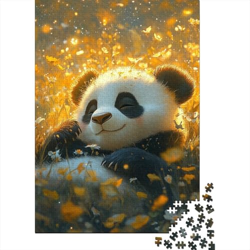 Cute Panda Cub Puzzle 1000 Teile Erwachsene Lernspiel Spielzeug Geschenk Holzpuzzles Herausforderung Für Erwachsene Und Kinder Ab 12 Jahren 1000pcs (75x50cm) von GAOYUCHUN