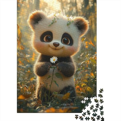 Cute Panda Puzzle 1000 Teile Erwachsene Lernspiel Spielzeug Geschenk Holzpuzzle Erwachsene Für Erwachsene Und Kinder 1000pcs (75x50cm) von GAOYUCHUN