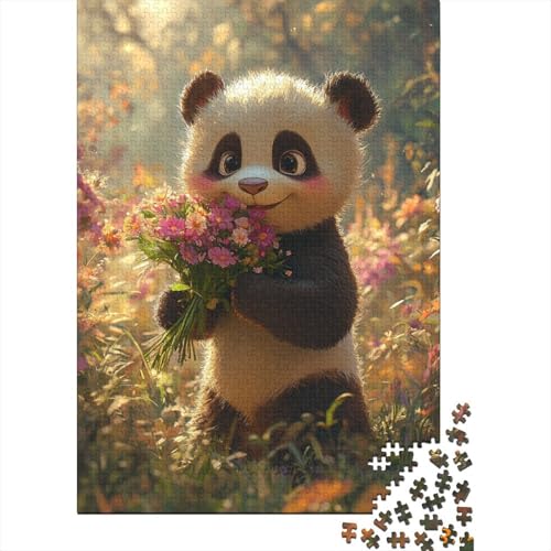 Cute Panda Puzzle 1000 Teile Erwachsene Lernspiel Spielzeug Geschenk Holzpuzzle Erwachsene Für Erwachsene Und Kinder 1000pcs (75x50cm) von GAOYUCHUN