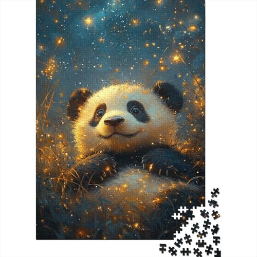 Cute Panda is Lying 1000 Teile Puzzles Lernspiel Spielzeug Geschenk Puzzle 1000 Teile Holzpuzzle Erwachsene Herausforderung Erwachsene Und Kinder Ab 14 Jahren 1000pcs (75x50cm) von GAOYUCHUN