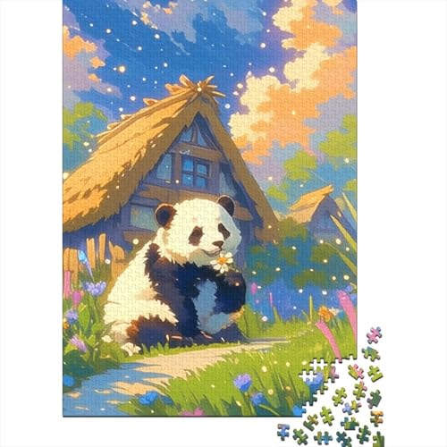 Cute Pandas 1000 Teile Puzzles Lernspiel Spielzeug Geschenk Puzzle 1000 Teile Puzzles Heim Dekoration Stressabbau-Spielzeug Für Erwachsene Und Kinder Ab 12 Jahren 1000pcs (75x50cm) von GAOYUCHUN