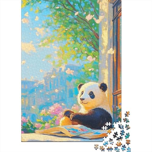 Cute Pandas 1000 Teile Puzzles Lernspiel Spielzeug Geschenk Puzzle 1000 Teile Puzzles Heim Dekoration Stressabbau-Spielzeug Für Erwachsene Und Kinder Ab 12 Jahren 1000pcs (75x50cm) von GAOYUCHUN