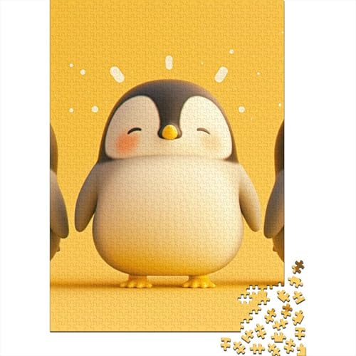 Cute Penguins 1000 Teile Puzzles Lernspiel Spielzeug Geschenk Puzzle 1000 Teile Puzzles Heim Dekoration Stressabbau-Spielzeug Für Erwachsene Und Kinder Ab 12 Jahren 1000pcs (75x50cm) von GAOYUCHUN