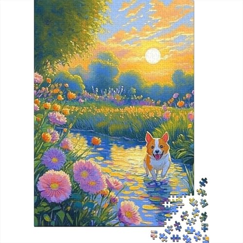 Cute Puppy Puzzle 1000 Teile Erwachsene Lernspiel Spielzeug Geschenk Holzpuzzle Erwachsene Für Erwachsene Und Kinder 1000pcs (75x50cm) von GAOYUCHUN