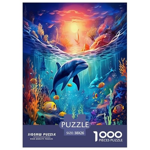 Delphins Puzzle 1000 Teile Schwer Puzzle Spielzeug Lernspiel Impossible Herausforderungsspielzeug Für Erwachsene Und Kinder in Bewährter 38x26cm/1000pcs Delphins Puzzle 1000 Teile Schwer Puzzle Spielzeug Lernspiel Impossible Herausforderungsspielzeug Für Erwachsene Und Kinder in Bewährter 38x26cm/1000pcs von GAOYUCHUN