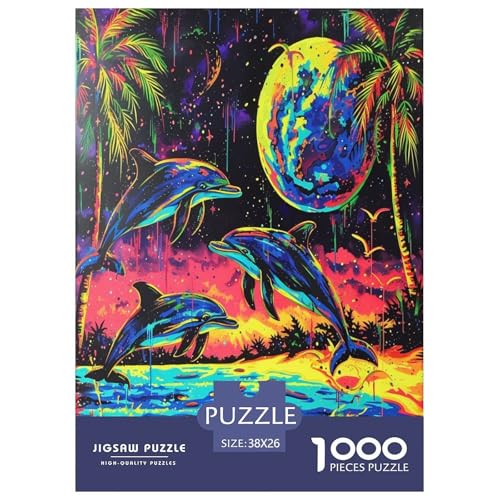 Delphins Puzzle 1000-teilige Schwer Puzzle Spielzeug Pädagogisches Spiel Impossible Herausforderung Spielzeug Für Erwachsene Und Kinder in Bewährter 38x26cm/1000pcs Delphins Puzzle 1000-teilige Schwer Puzzle Spielzeug Pädagogisches Spiel Impossible Herausforderung Spielzeug Für Erwachsene Und Kinder in Bewährter 38x26cm/1000pcs von GAOYUCHUN