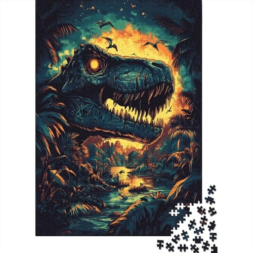 Dinosaur Puzzle 1000 Teile Lernspiel Spielzeug Geschenk Holzpuzzle Erwachsene Abbauen Familien Für Erwachsene Und Kinder 1000pcs (75x50cm) von GAOYUCHUN