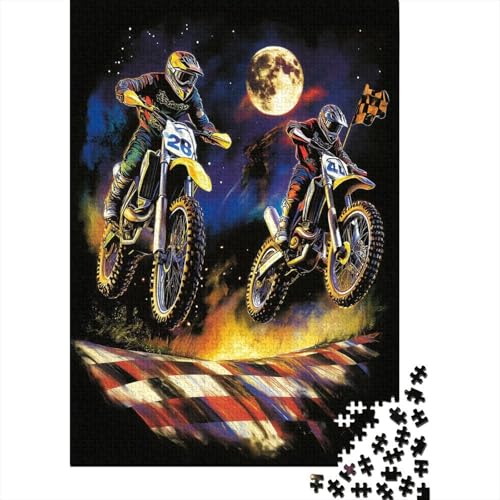 Dirt Bike 1000 Teile Puzzles Lernspiel Spielzeug Geschenk Puzzle 1000 Teile Puzzles Heim Dekoration Stressabbau-Spielzeug Für Erwachsene Und Kinder Ab 12 Jahren 1000pcs (75x50cm) von GAOYUCHUN