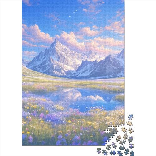 Distant Snow 1000 Teile Puzzles Lernspiel Spielzeug Geschenk Puzzle 1000 Teile Puzzles Heim Dekoration Stressabbau-Spielzeug Für Erwachsene Und Kinder Ab 12 Jahren 1000pcs (75x50cm) von GAOYUCHUN