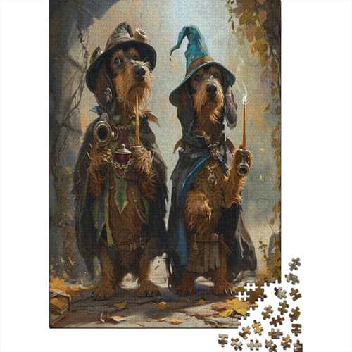 Dog Wizard 1000 Teile Puzzle Für Erwachsene Geschicklichkeitsspiel Für Die Ganze Familie Für Erwachsene Und Kinder Ab 12 Jahren 1000pcs (75x50cm) von GAOYUCHUN