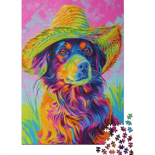 Dog in Straw Puzzle 1000 Teile Für Erwachsene Puzzles Geschenke Für Frauen Für Erwachsene Und Kinder Ab 12 Jahren 1000pcs (75x50cm) von GAOYUCHUN