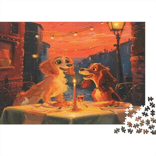 Doggy Puzzle 1000 Teile Puzzle Lernspiele Puzzle Holzpuzzle Jigsaw Puzzle für Erwachsene und Kinder 1000 Stück (75 x 50 cm) von GAOYUCHUN