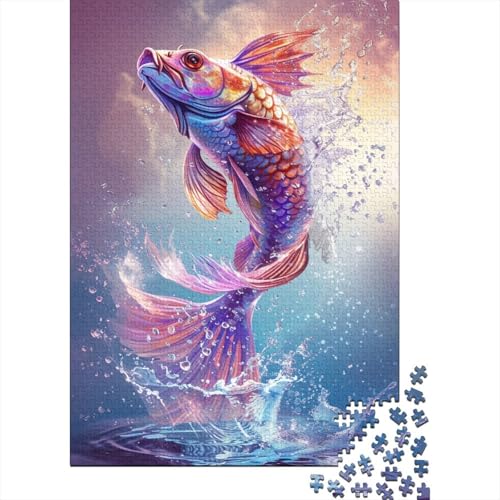 Dragon Fish Puzzle 500 Teile Für Erwachsene Puzzles Geschicklichkeitsspiel Für Die Ganze Familie Puzzle Für Erwachsene Und Kinder Ab 14 Jahren 500pcs (52x38cm) von GAOYUCHUN