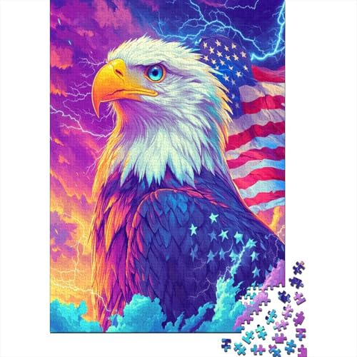 Eagle 1000-teiliges Puzzle UnregelmaBige Einzigartige Puzzle 1000 Teile Holzpuzzle Erwachsene Herausforderung Für Erwachsene Und Kinder Ab 12 Jahren 1000pcs (75x50cm) von GAOYUCHUN