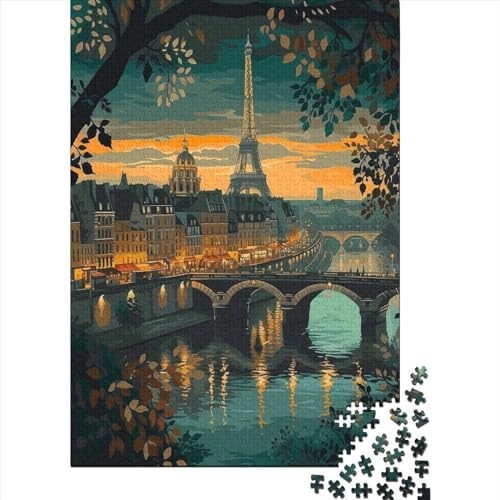 Eiffel Tower 1000 Teile Egalisches Puzzle Für Liebe Und Freund Unmögliches Puzzle Buntes Puzzle Jigsaw Puzzle Für Erwachsene Und Kinder 1000 Teile (75 x 50 cm) von GAOYUCHUN