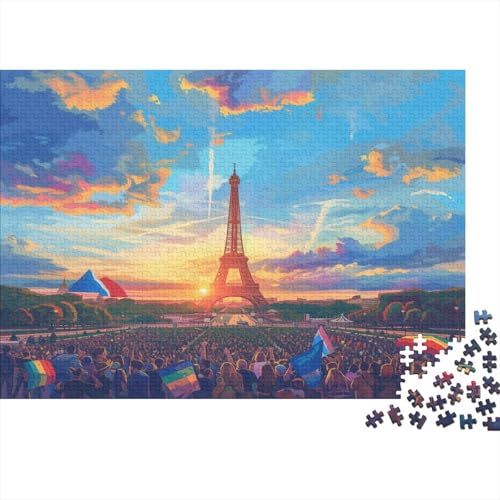 Eiffel Tower 500 Teile Puzzle Für Erwachsene Geschicklichkeitsspiel Für Die Ganze Familie Puzzle Für Erwachsene Und Kinder Ab 14 Jahren 500pcs (52x38cm) von GAOYUCHUN