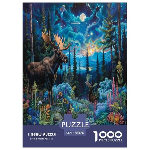 Elch Puzzle 1000 Teile Schwer Puzzle Spielzeug Pädagogisches Spiel Impossible Herausforderung Spielzeug Für Erwachsene Und Kinder in Bewährter 38x26cm/1000pcs Elch Puzzle 1000 Teile Schwer Puzzle Spielzeug Pädagogisches Spiel Impossible Herausforderung Spielzeug Für Erwachsene Und Kinder in Bewährter 38x26cm/1000pcs von GAOYUCHUN