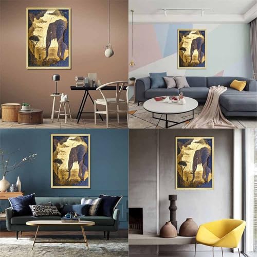 Elefant 1000 Stück Puzzles Für Erwachsene Teenager Stress Abbauen Familien-Puzzlespiel Mit Poster in 1000-teiliges Puzzle Kinder Lernspiel Spielzeug Geschenk Puzzel 1000pcs (75x50cm) von GAOYUCHUN