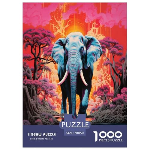 Elefanten Puzzles 1000 Teile Schwer Puzzle Spielzeug Pädagogisches Spiel Impossible Herausforderungsspielzeug Für Erwachsene Kinder 70x50cm/1000pcs Elefanten Puzzles 1000 Teile Schwer Puzzle Spielzeug Pädagogisches Spiel Impossible Herausforderungsspielzeug Für Erwachsene Kinder 70x50cm/1000pcs von GAOYUCHUN
