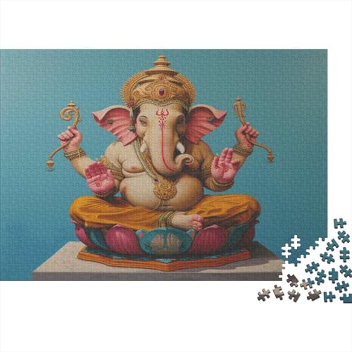 Elephant Buddha 1000 Teile Puzzle Einzigartige Wohnkultur Und Geschenke Für Zuhause Holzpuzzle Jigsaw Puzzle Für Erwachsene Und Kinder 1000 Teile (75 x 50 cm) von GAOYUCHUN