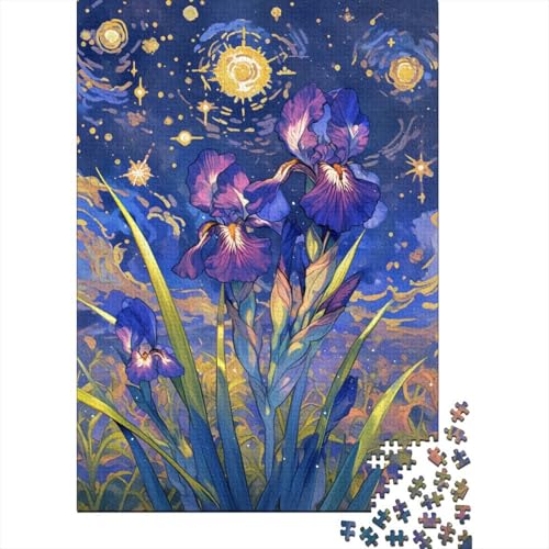 Family Iridaceae Puzzle 1000 Teile Erwachsene Lernspiel Spielzeug Geschenk Holzpuzzle Erwachsene Für Erwachsene Und Kinder 1000pcs (75x50cm) von GAOYUCHUN