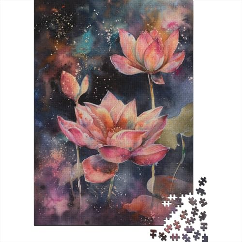 Fantasy Flowers 500 Teile Puzzle Dekoration Für Zuhause Unmögliches Puzzle Buntes Puzzle Für Erwachsene Und Familien 500 Stück (52x38cm) von GAOYUCHUN