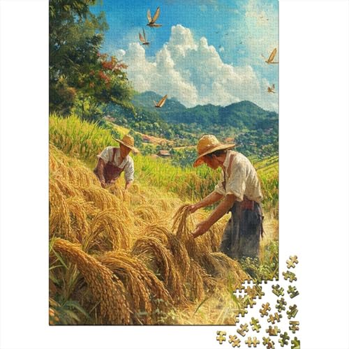 Farmers Work Hard Puzzle 1000 Teile Für Erwachsene Puzzles Brain Challenge Spielen Character Puzzles Spiel Puzzle Für Erwachsene Und Kinder Ab 14 Jahren 1000pcs (75x50cm) von GAOYUCHUN