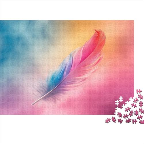 Feather in Rainbow Puzzle 1000 Teile Für Erwachsene Puzzles Brain Challenge Spielen Character Puzzles Spiel Puzzle Für Erwachsene Und Kinder Ab 14 Jahren 1000pcs (75x50cm) von GAOYUCHUN