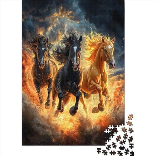 Fine Horse Puzzle 1000 Teile Erwachsene Lernspiel Spielzeug Geschenk Holzpuzzle Erwachsene Für Erwachsene Und Kinder 1000pcs (75x50cm) von GAOYUCHUN