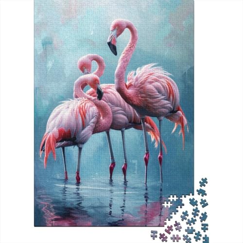 Flamingoes 300 Teile Puzzle Für Erwachsene Lernspiel Spielzeug Geschenk Für Erwachsene Und Kinder Ab 12 Jahren 300pcs (40x28cm) von GAOYUCHUN