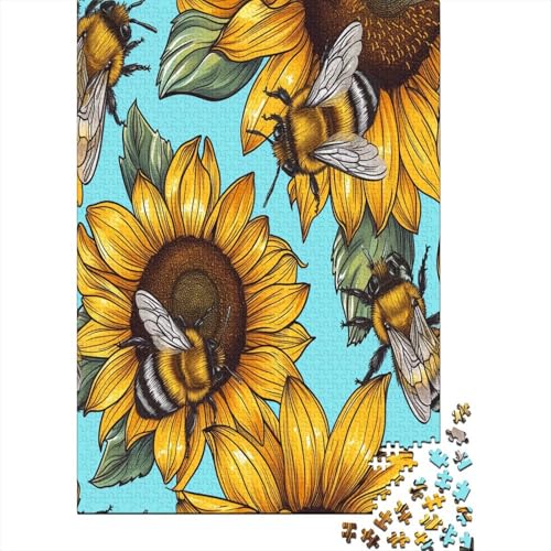 Flowers and Honey 500 Teile Puzzle Für Erwachsene Impossible Puzzle Puzzle Für Erwachsene Und Kinder Ab 14 Jahren 500pcs (52x38cm) von GAOYUCHUN