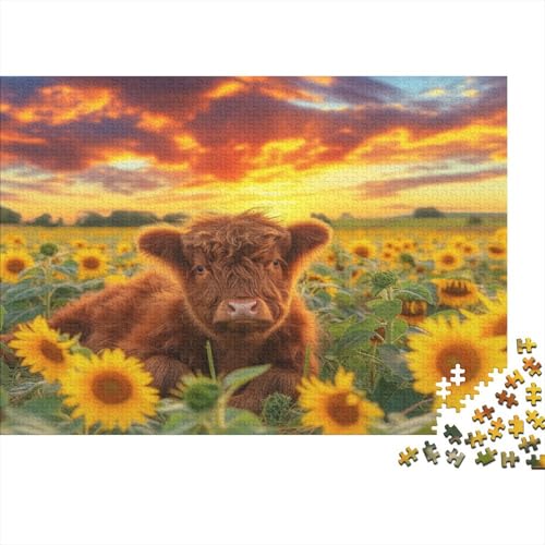 Fluffy Cattle 1000 Teile Puzzle Für Erwachsene Puzzlespiele Für Die Ganze Familie Puzzle Für Erwachsene Und Kinder Ab 14 Jahren 1000pcs (75x50cm) von GAOYUCHUN