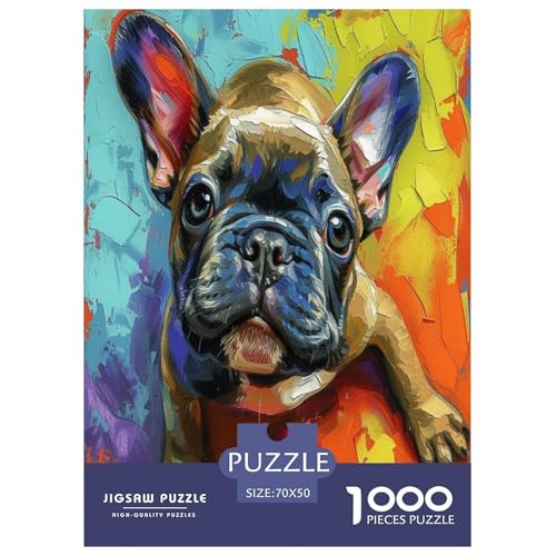 Französische BullHundge Puzzles 1000 Teile Schwer Puzzle Spielzeug Pädagogisches Spiel Impossible Herausforderungsspielzeug Für Erwachsene Und Kinder in Bewährter 70x50cm/1000pcs Französische BullHundge Puzzles 1000 Teile Schwer Puzzle Spielzeug Pädagogisches Spiel Impossible Herausforderungsspielzeug Für Erwachsene Und Kinder in Bewährter 70x50cm/1000pcs von GAOYUCHUN