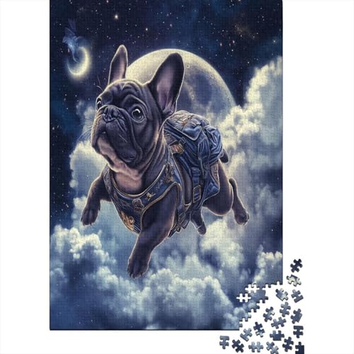 French Bulldog 1000 Teile Puzzles Lernspiel Spielzeug Geschenk Puzzle 1000 Teile Puzzles Heim Dekoration Stressabbau-Spielzeug Für Erwachsene Und Kinder Ab 12 Jahren 1000pcs (75x50cm) von GAOYUCHUN