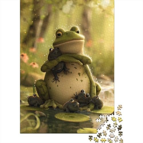 Frog Puzzle 1000 Teile Heimdekoration Einfache klassische Puzzles Jigsaw Puzzle für Erwachsene und Kinder 1000 Stück (75 x 50 cm) von GAOYUCHUN